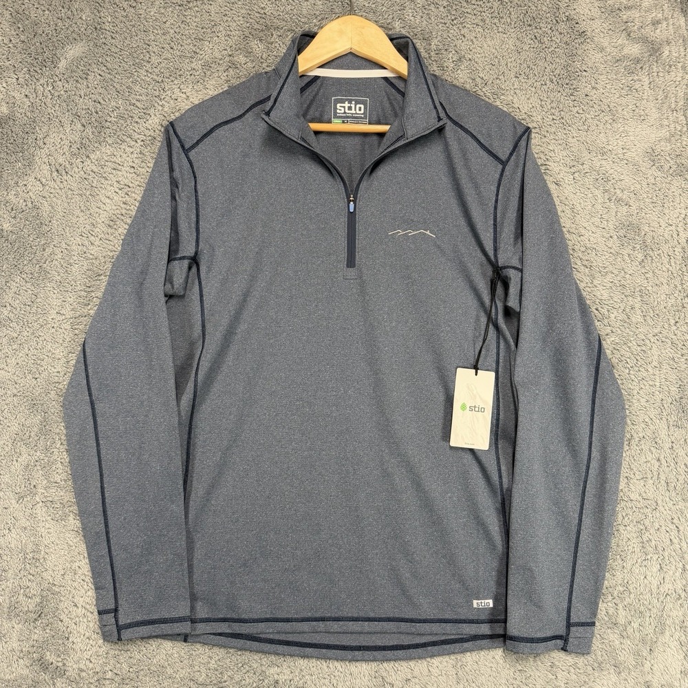 Stio Crester 1/2‎ Zip Pullover Mens M Mountain Shadow Performance Stretch Hiking